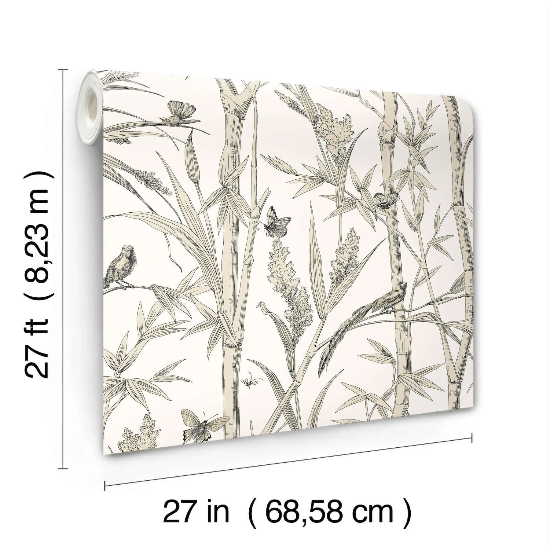 York Wallcoverings Bambou Toile - White Wallpaper | Buy Online York Wallcoverings Bambou Toile wallpaper, color White, SKU RT7836