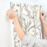 York Wallcoverings Bambou Toile - White Wallpaper | Buy Online York Wallcoverings Bambou Toile wallpaper, color White, SKU RT7836