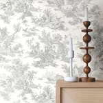 York Wallcoverings Campagne Toile - Grey Wallpaper | Buy Online York Wallcoverings Campagne Toile wallpaper, color Grey, SKU RT7940