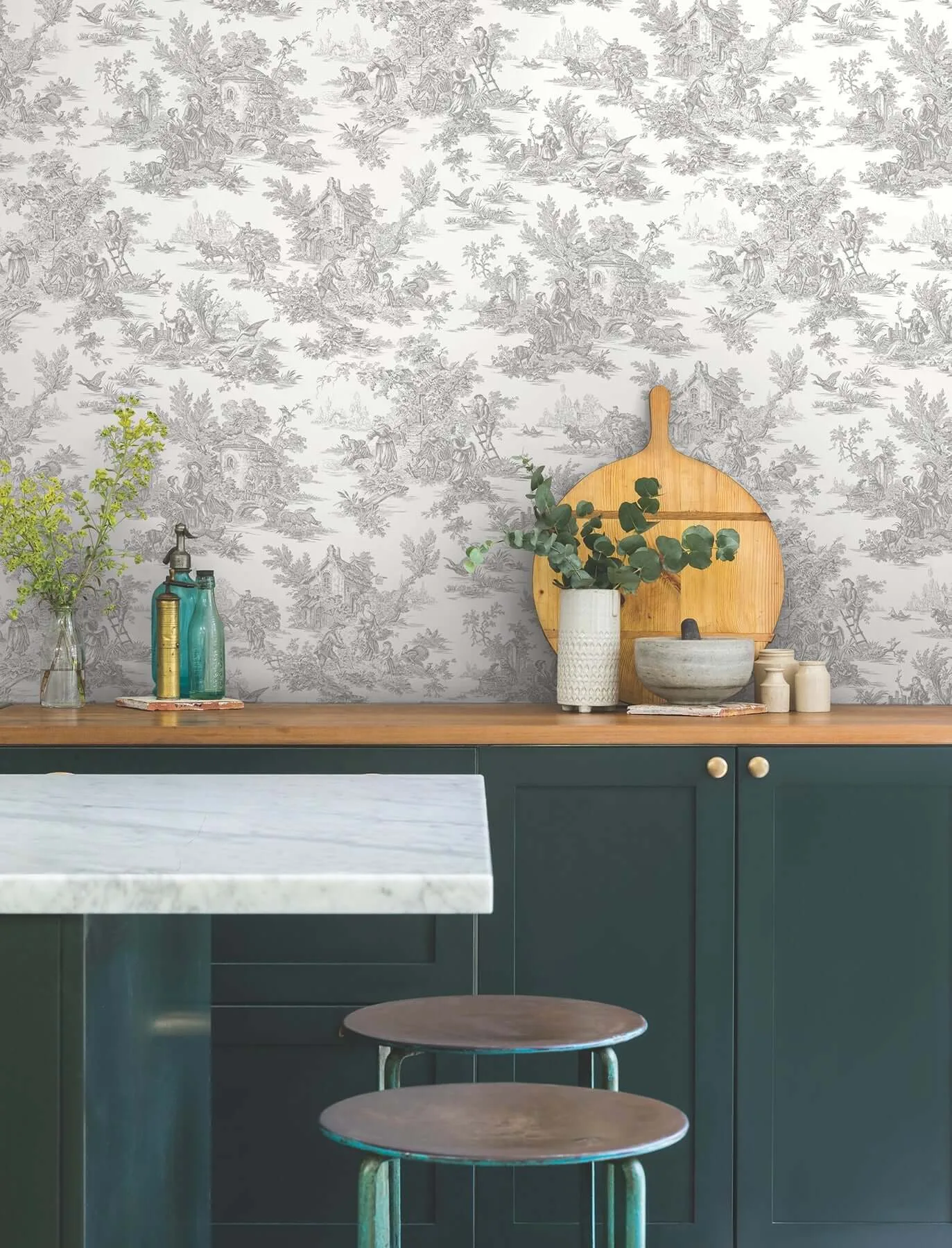 York Wallcoverings Campagne Toile - Grey Wallpaper | Buy Online York Wallcoverings Campagne Toile wallpaper, color Grey, SKU RT7940