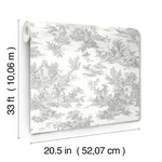 York Wallcoverings Campagne Toile - Grey Wallpaper | Buy Online York Wallcoverings Campagne Toile wallpaper, color Grey, SKU RT7940
