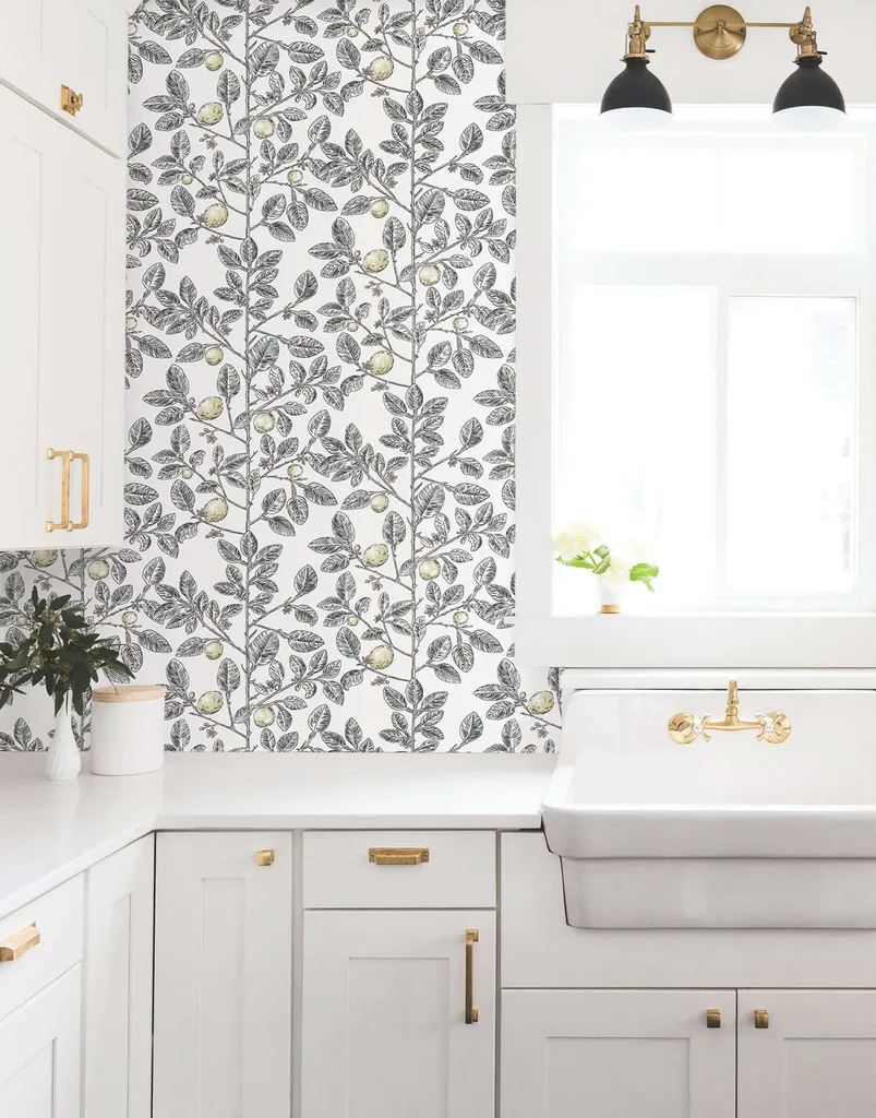 York Wallcoverings Limoncello Toile wallpaper, color Black, SKU RT7912