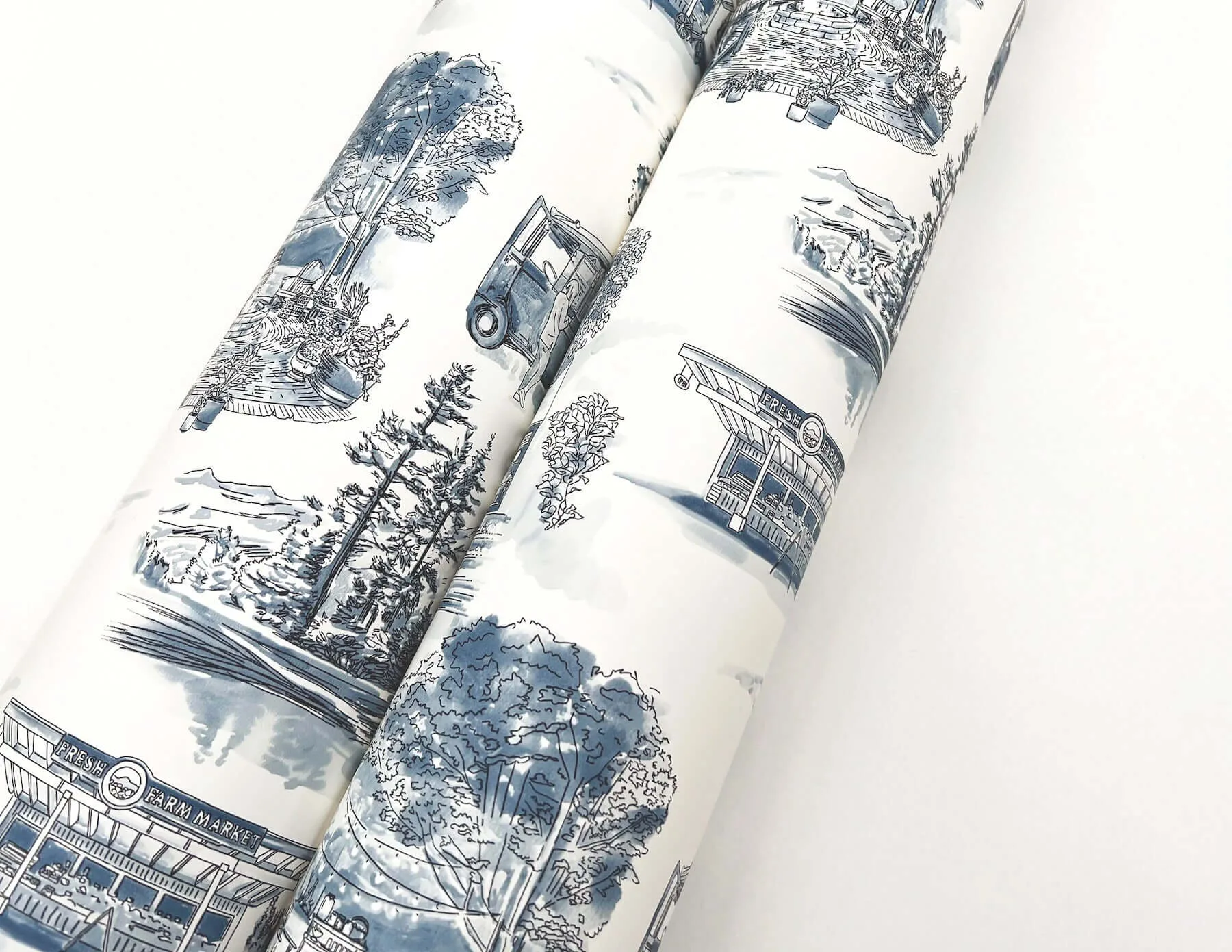York Wallcoverings Modern Vista Toile - Navy Wallpaper | Buy Online York Wallcoverings Modern Vista Toile wallpaper, color Navy, SKU RT7862
