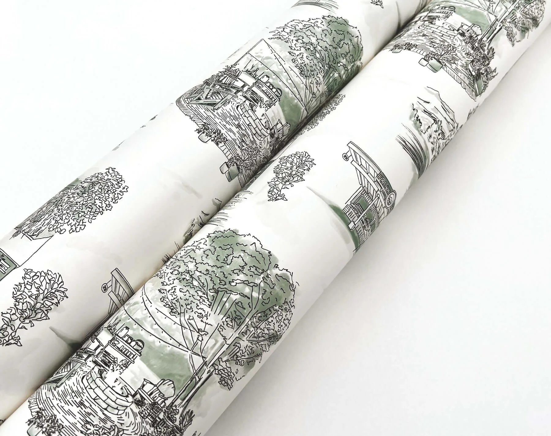 York Wallcoverings Modern Vista Toile wallpaper, color Evergreen, SKU RT7863