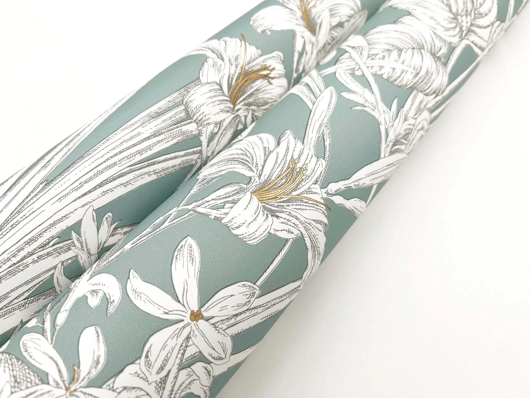 York Wallcoverings Orchid Conservatory Toile wallpaper, color Seamist & Taupe, SKU RT7882