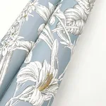 York Wallcoverings Orchid Conservatory Toile wallpaper, color Blue & Taupe, SKU RT7884