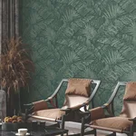 York Wallcoverings Palm Cove Toile - Emerald Forest Wallpaper | Buy Online York Wallcoverings Palm Cove Toile wallpaper, color Emerald Forest, SKU RT7924