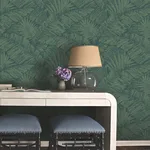 York Wallcoverings Palm Cove Toile - Emerald Forest Wallpaper | Buy Online York Wallcoverings Palm Cove Toile wallpaper, color Emerald Forest, SKU RT7924