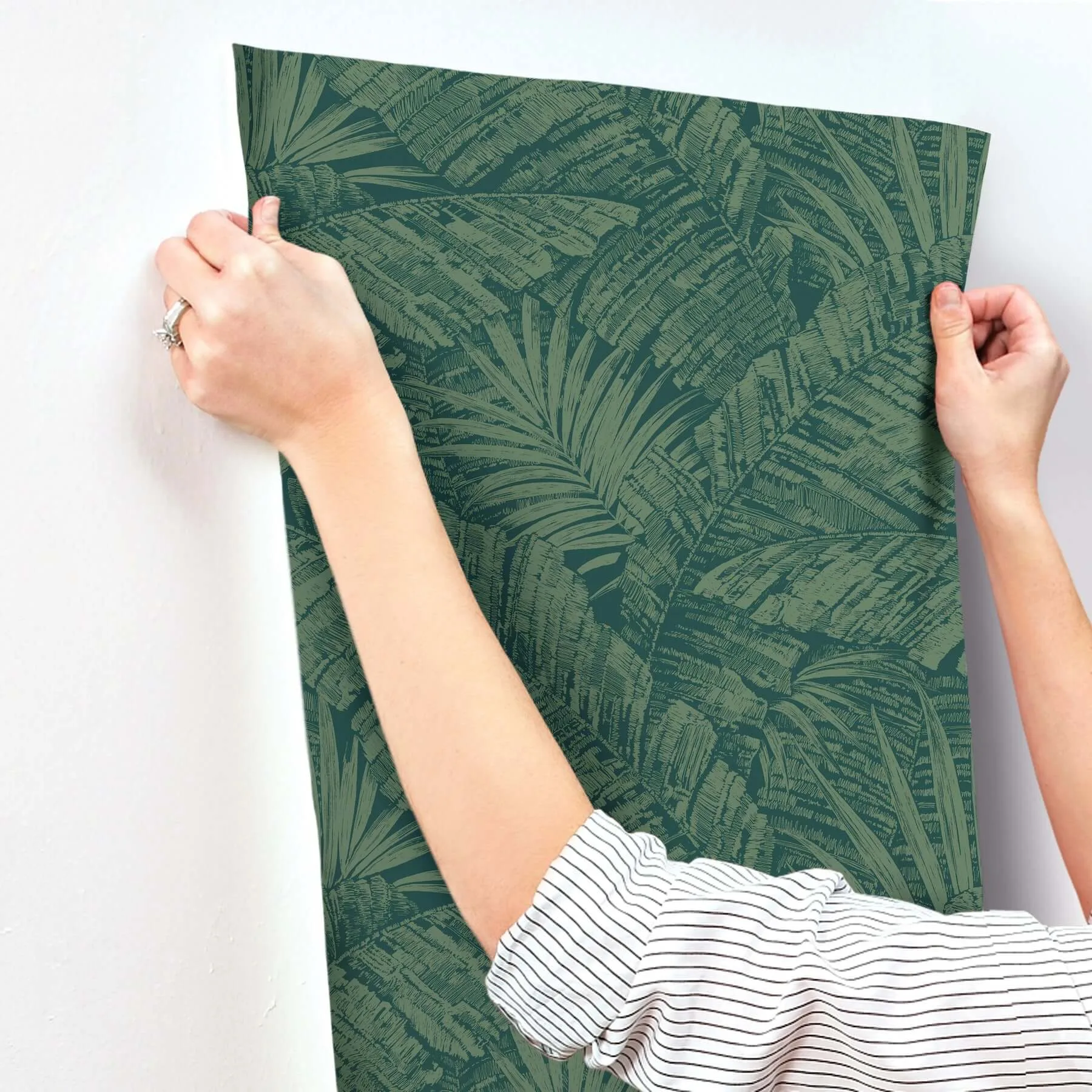 York Wallcoverings Palm Cove Toile - Emerald Forest Wallpaper | Buy Online York Wallcoverings Palm Cove Toile wallpaper, color Emerald Forest, SKU RT7924