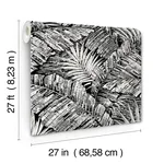 York Wallcoverings Palm Cove Toile - White & Black Wallpaper | Buy Online York Wallcoverings Palm Cove Toile wallpaper, color White & Black, SKU RT7921