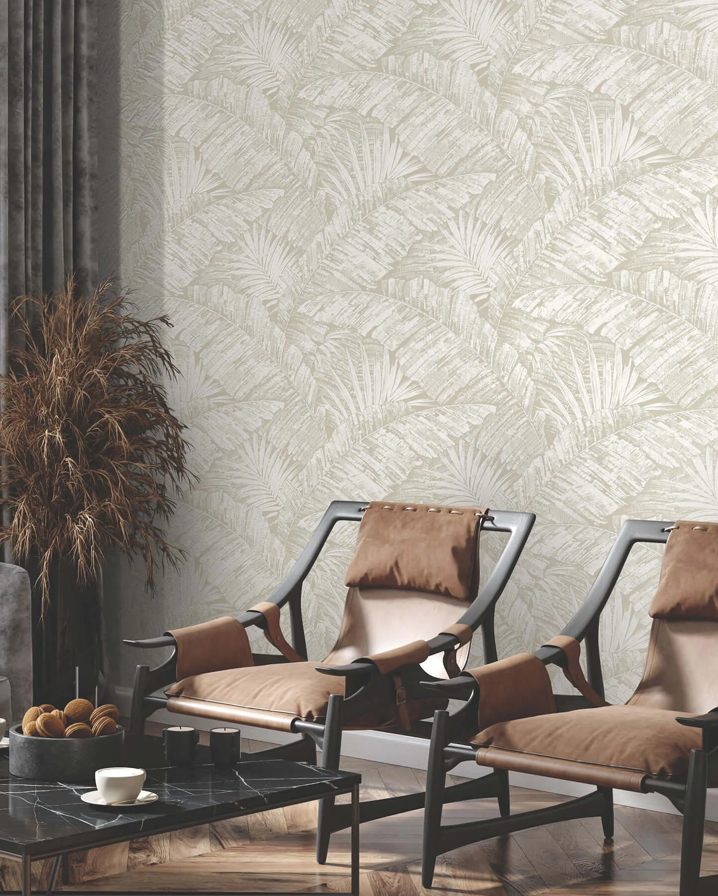 York Wallcoverings Palm Cove Toile wallpaper, color White & Taupe, SKU RT7926