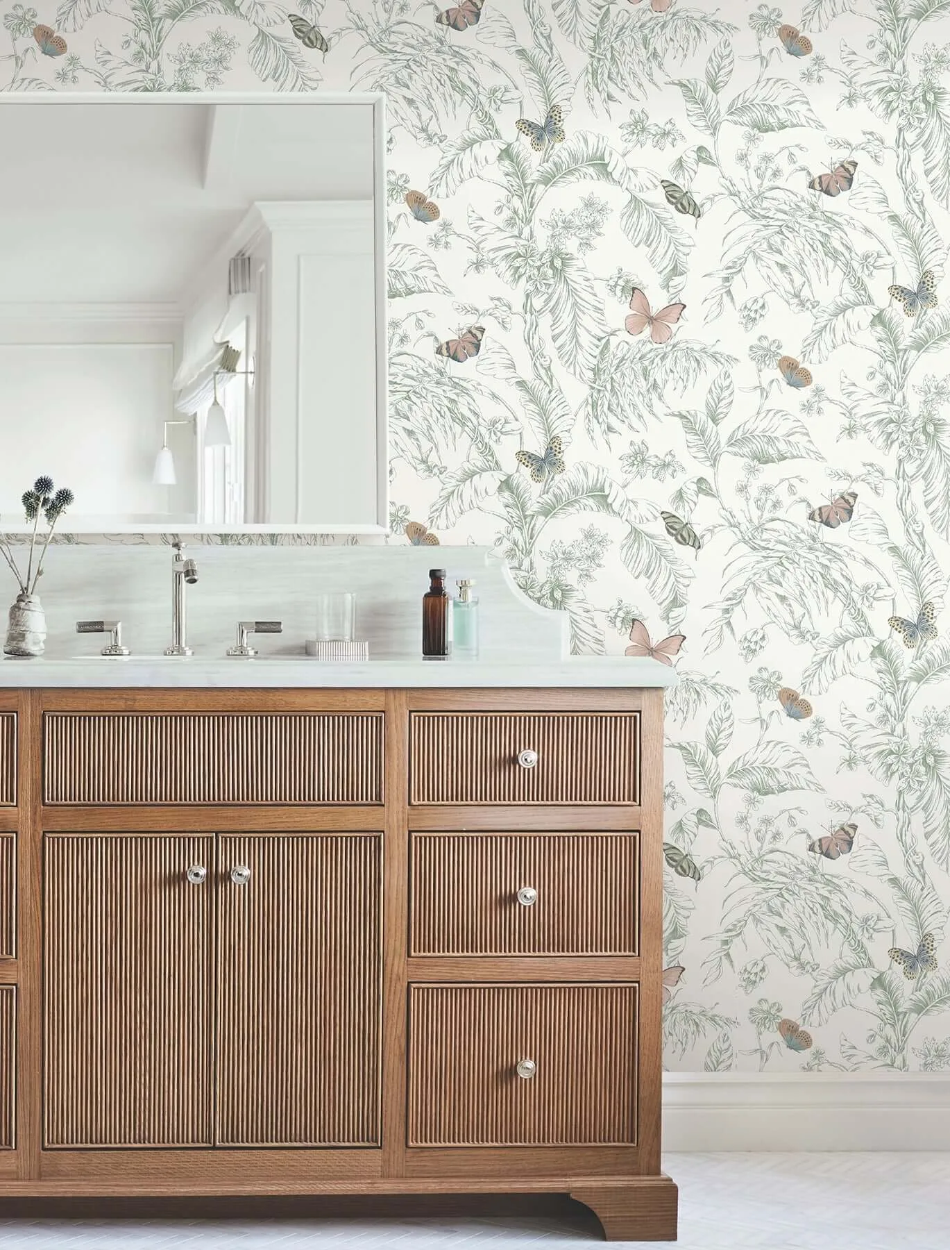 York Wallcoverings Papillon - Blush Wallpaper | Buy Online York Wallcoverings Papillon wallpaper, color Blush, SKU RT7930