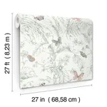 York Wallcoverings Papillon - Blush Wallpaper | Buy Online York Wallcoverings Papillon wallpaper, color Blush, SKU RT7930