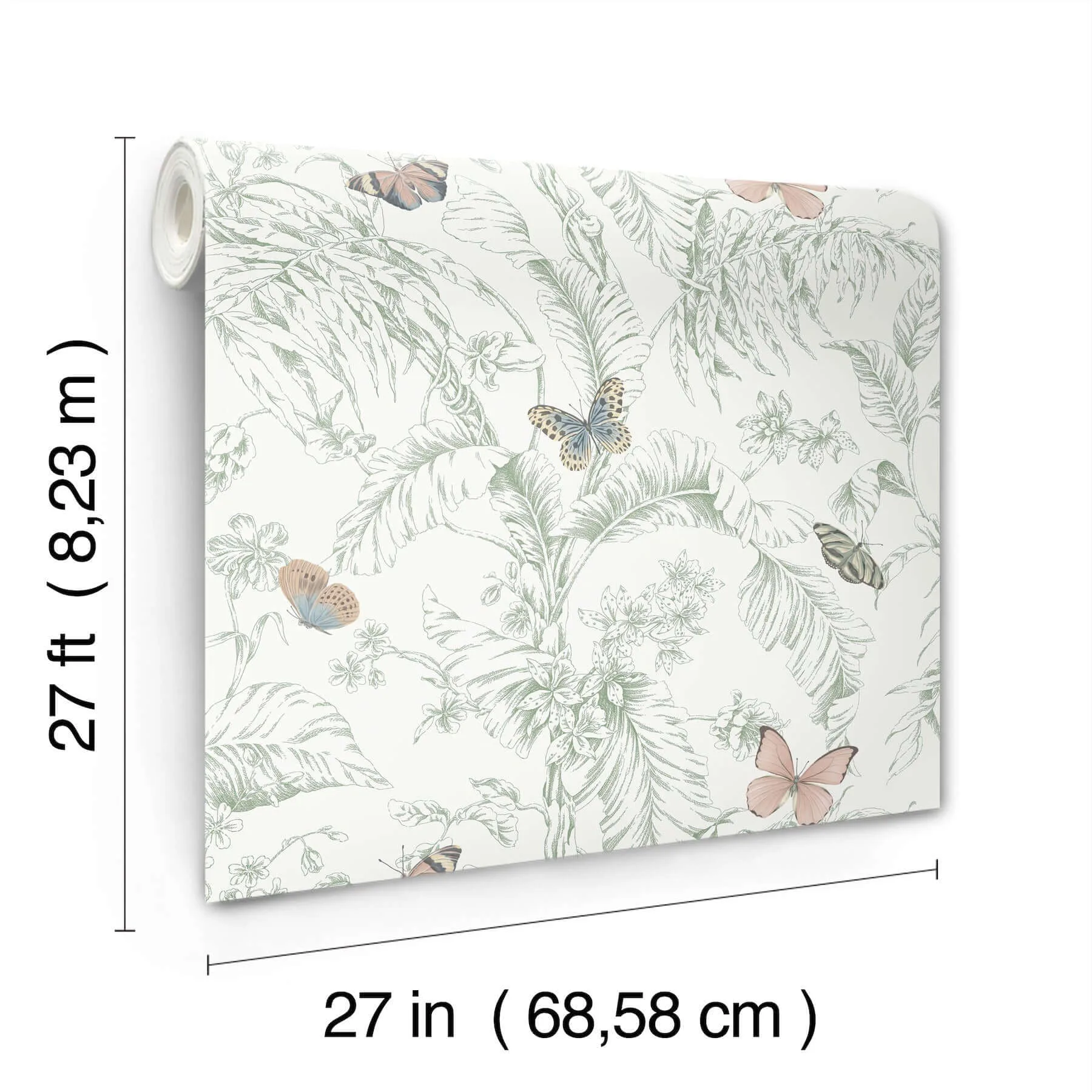 York Wallcoverings Papillon - Blush Wallpaper | Buy Online York Wallcoverings Papillon wallpaper, color Blush, SKU RT7930