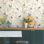 York Wallcoverings Papillon wallpaper, color Gold, SKU AF2028