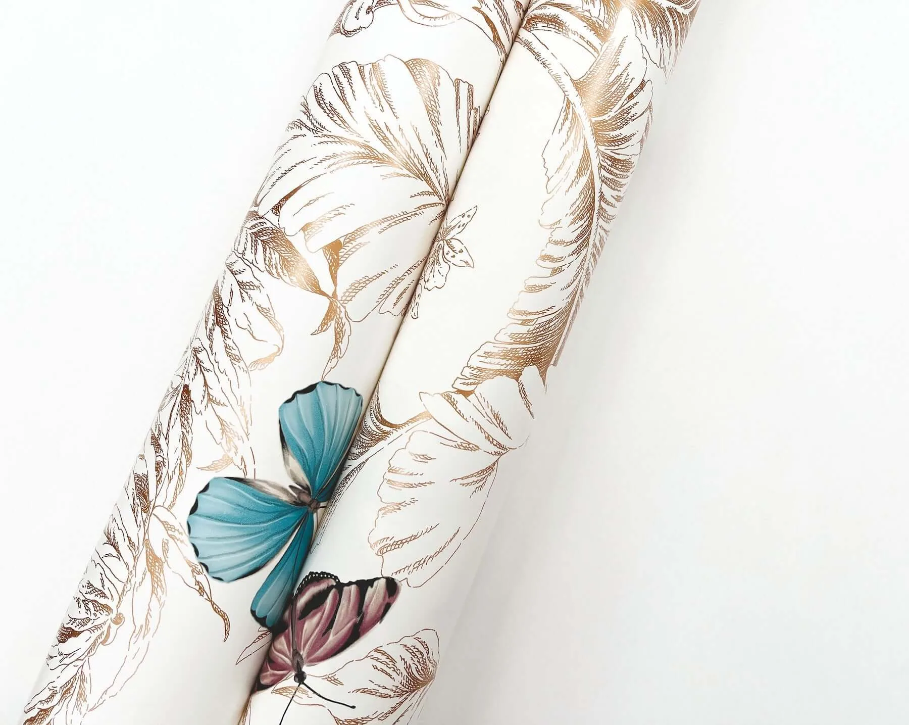 York Wallcoverings Papillon wallpaper, color Gold, SKU AF2028