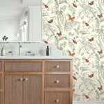 York Wallcoverings Papillon - Green Wallpaper | Buy Online York Wallcoverings Papillon wallpaper, color Green, SKU AF2027