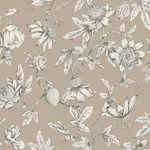 York Wallcoverings Passion Flower Toile - Linen Wallpaper | Buy Online York Wallcoverings Passion Flower Toile wallpaper, color Linen, SKU RT7852