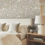 York Wallcoverings Passion Flower Toile - Linen Wallpaper | Buy Online York Wallcoverings Passion Flower Toile wallpaper, color Linen, SKU RT7852