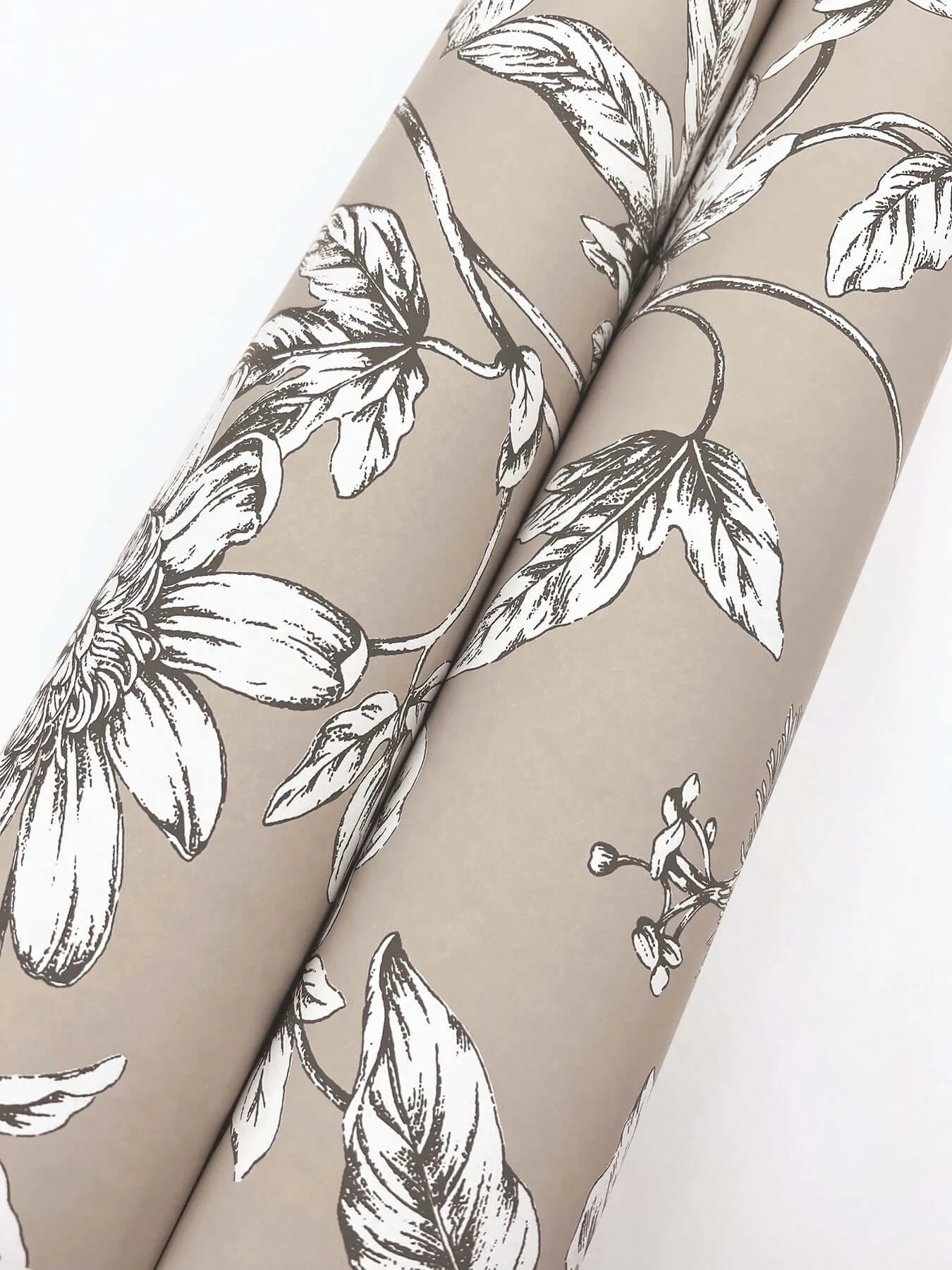 York Wallcoverings Passion Flower Toile - Linen Wallpaper | Buy Online York Wallcoverings Passion Flower Toile wallpaper, color Linen, SKU RT7852