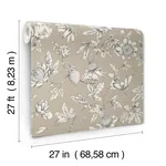 York Wallcoverings Passion Flower Toile - Linen Wallpaper | Buy Online York Wallcoverings Passion Flower Toile wallpaper, color Linen, SKU RT7852