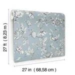 York Wallcoverings Passion Flower Toile - Sky Blue Wallpaper | Buy Online York Wallcoverings Passion Flower Toile wallpaper, color Sky Blue, SKU RT7853
