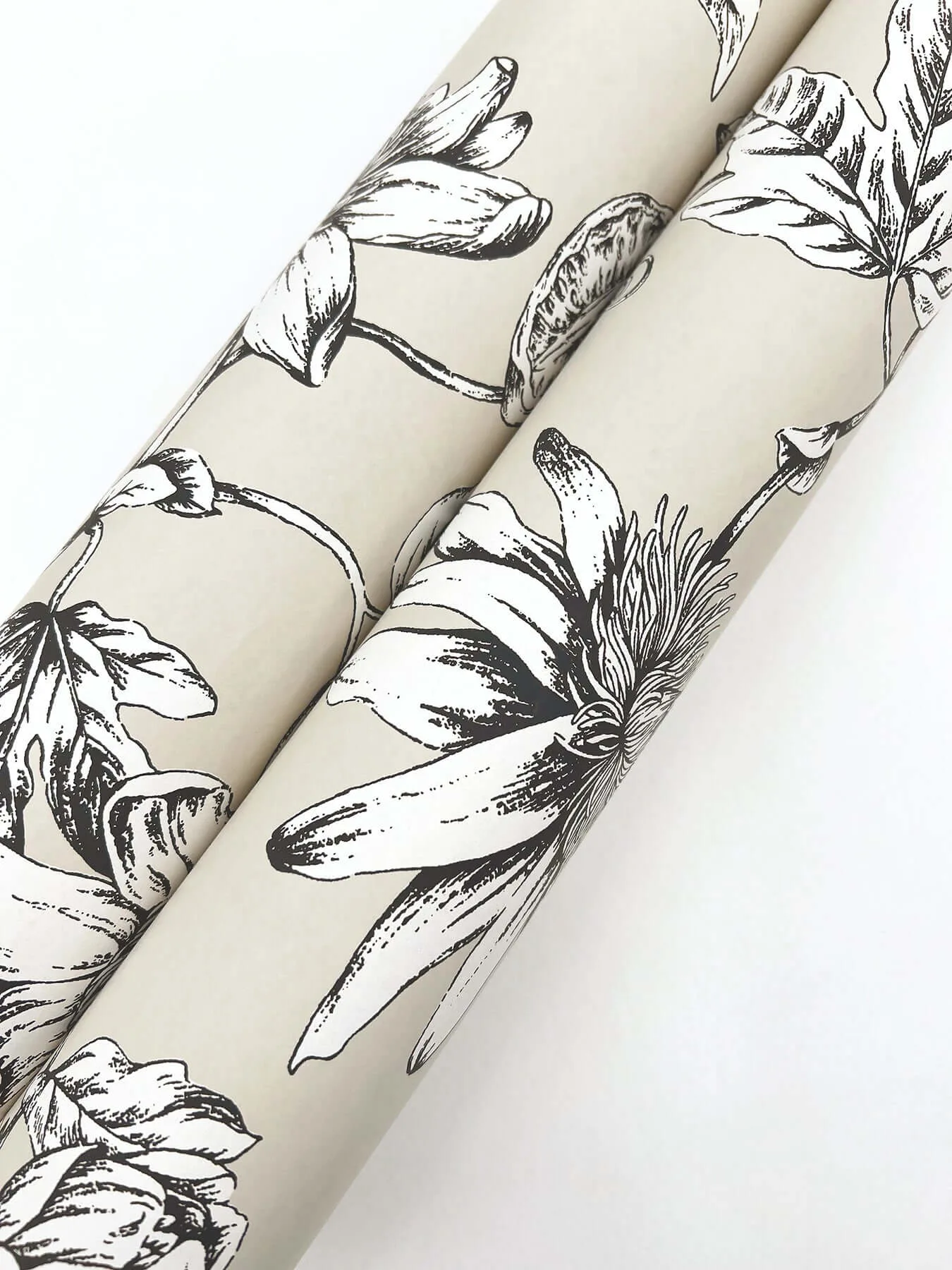 York Wallcoverings Passion Flower Toile wallpaper, color Beige, SKU RT7854