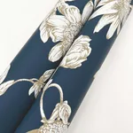 York Wallcoverings Passion Flower Toile - Navy Wallpaper | Buy Online York Wallcoverings Passion Flower Toile wallpaper, color Navy, SKU RT7856