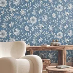 York Wallcoverings Sutton - Blue Wallpaper | Buy Online York Wallcoverings Sutton wallpaper, color Blue, SKU RT7821