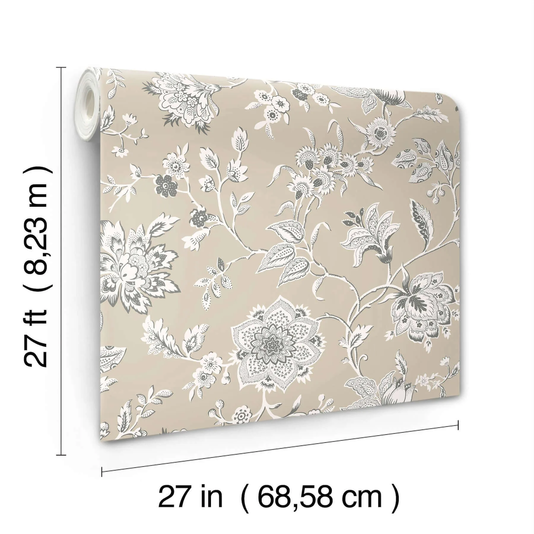 York Wallcoverings Sutton - Taupe Wallpaper | Buy Online York Wallcoverings Sutton wallpaper, color Taupe, SKU RT7822