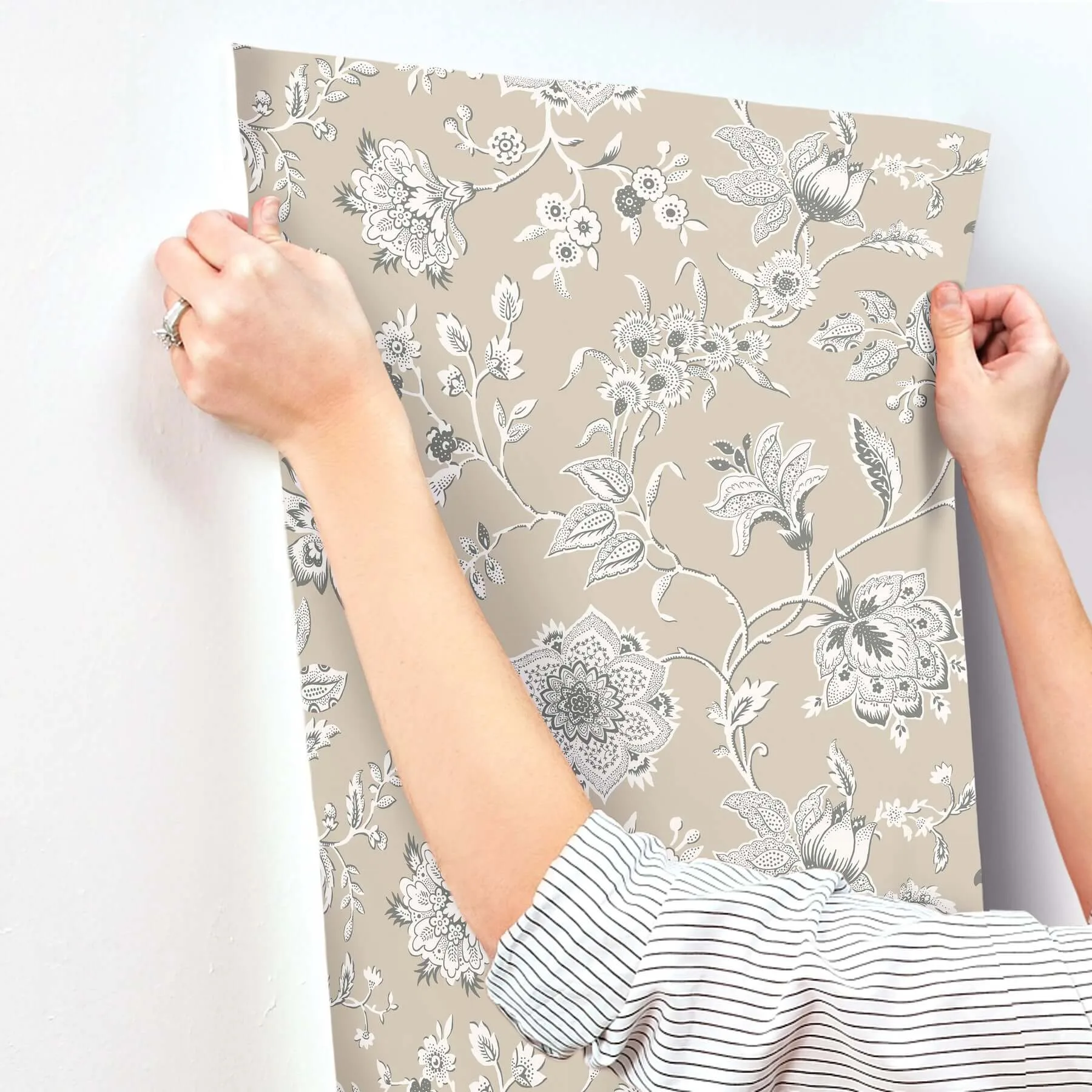 York Wallcoverings Sutton - Taupe Wallpaper | Buy Online York Wallcoverings Sutton wallpaper, color Taupe, SKU RT7822