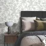 York Wallcoverings Tropical Sketch Toile wallpaper, color Forest, SKU RT7842