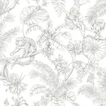 York Wallcoverings Tropical Sketch Toile - Brown Wallpaper | Buy Online York Wallcoverings Tropical Sketch Toile wallpaper, color Brown, SKU RT7843