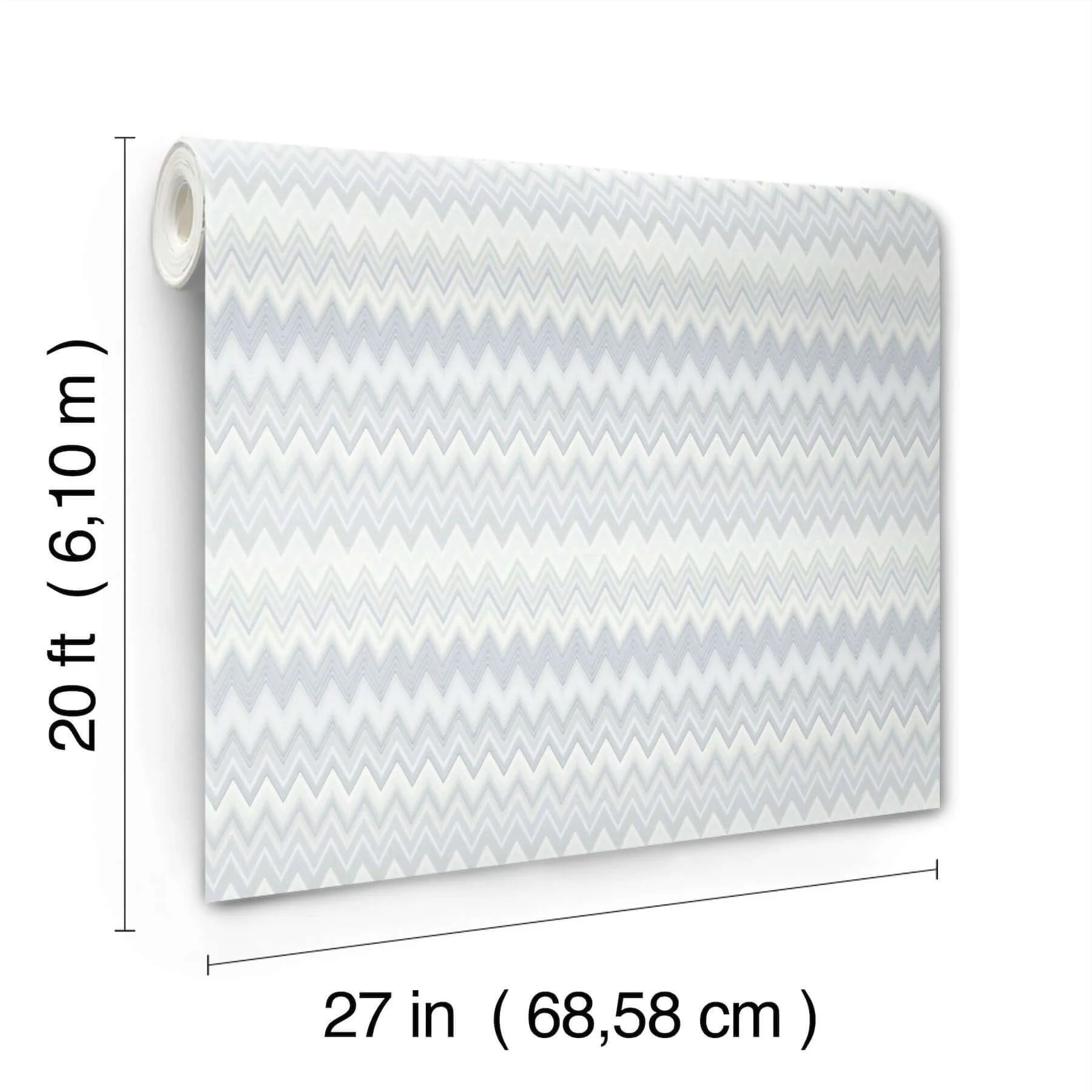 York Wallcoverings Zig Zag wallpaper, color White, SKU PSW1640RL