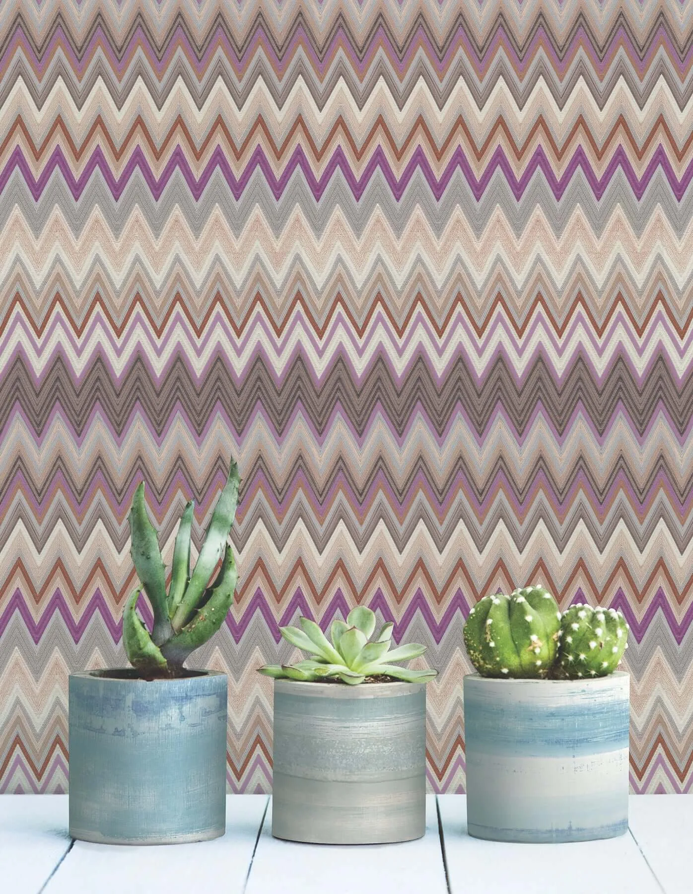 York Wallcoverings Zig Zag wallpaper, color Purple, SKU PSW1641RL
