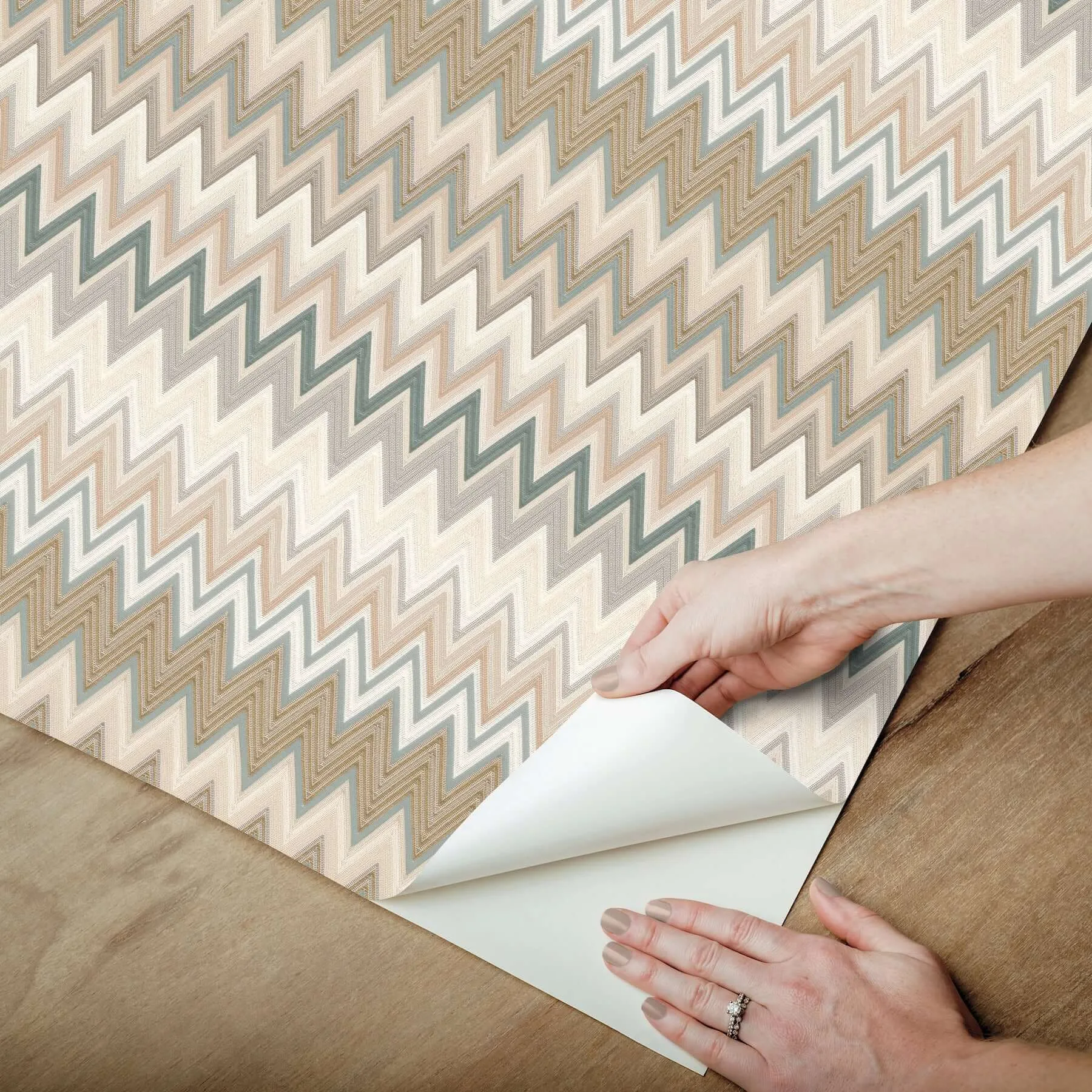 York Wallcoverings Zig Zag - Green Wallpaper | Buy Online York Wallcoverings Zig Zag wallpaper, color Green, SKU PSW1642RL