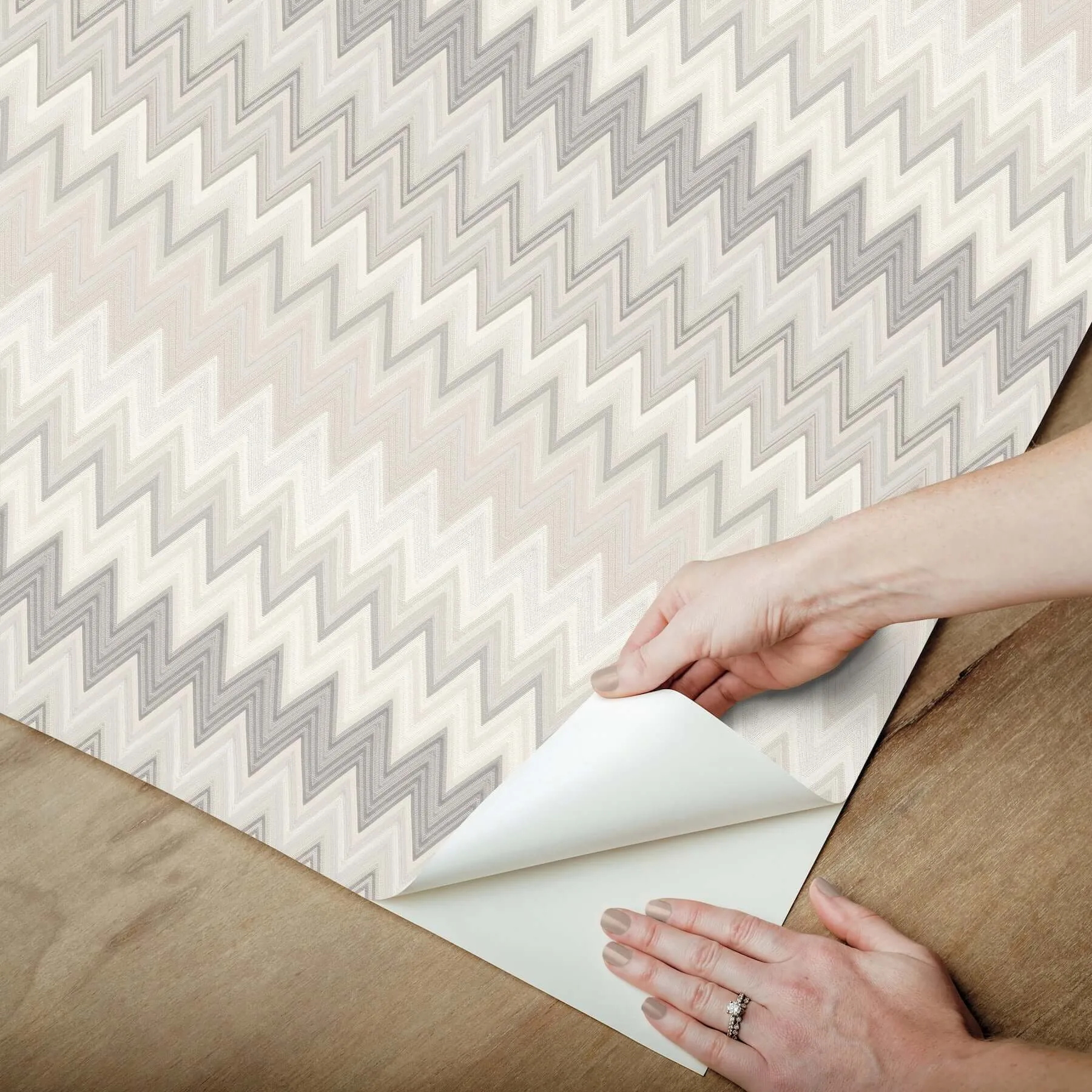 York Wallcoverings Zig Zag - Beige Wallpaper | Buy Online York Wallcoverings Zig Zag wallpaper, color Beige, SKU PSW1643RL