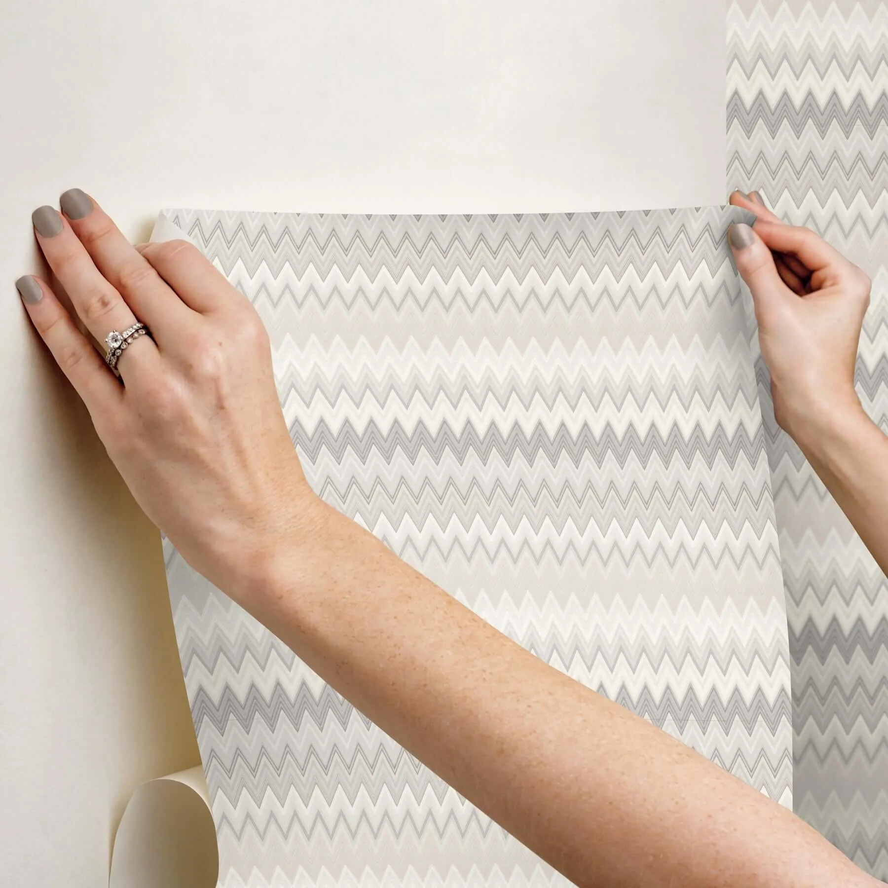 York Wallcoverings Zig Zag - Beige Wallpaper | Buy Online York Wallcoverings Zig Zag wallpaper, color Beige, SKU PSW1643RL